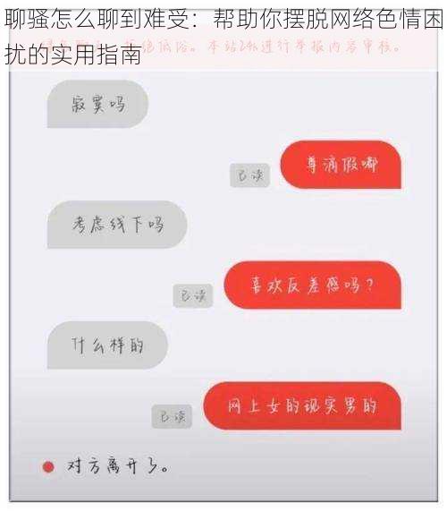 聊骚怎么聊到难受：帮助你摆脱网络色情困扰的实用指南