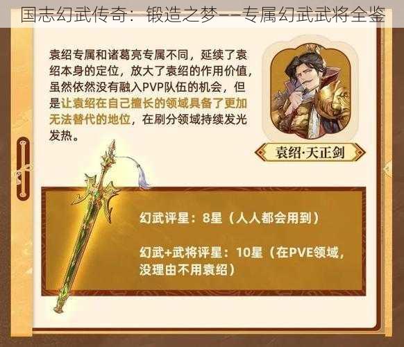 国志幻武传奇：锻造之梦——专属幻武武将全鉴