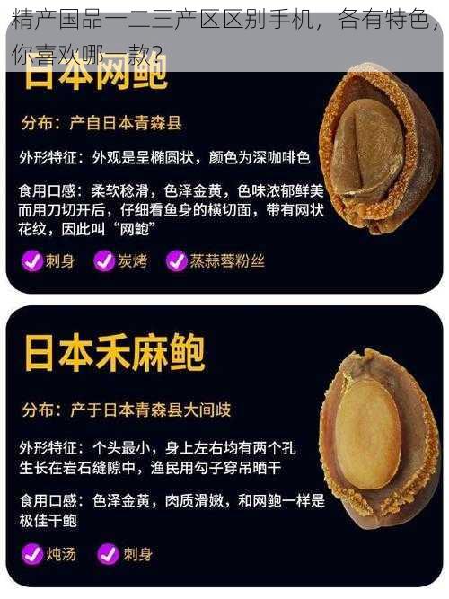 精产国品一二三产区区别手机，各有特色，你喜欢哪一款？