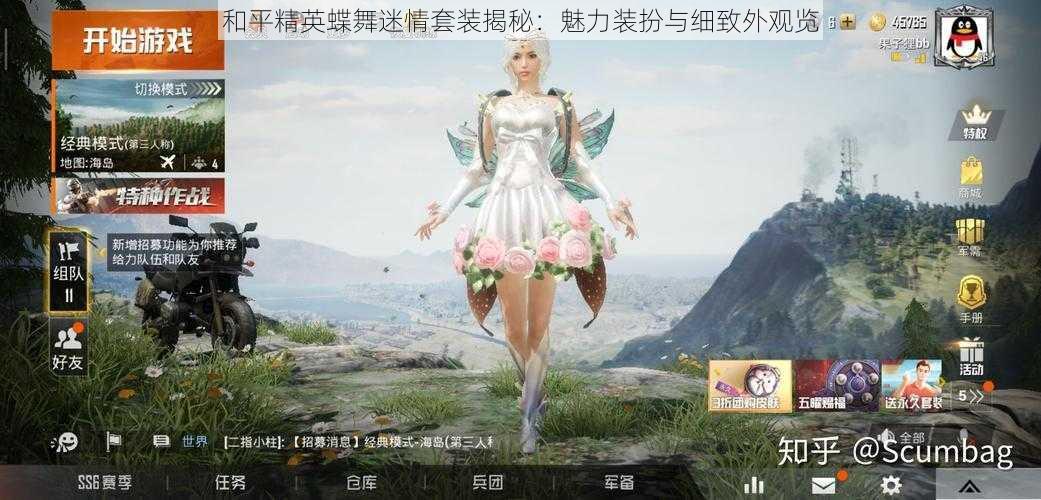 和平精英蝶舞迷情套装揭秘：魅力装扮与细致外观览