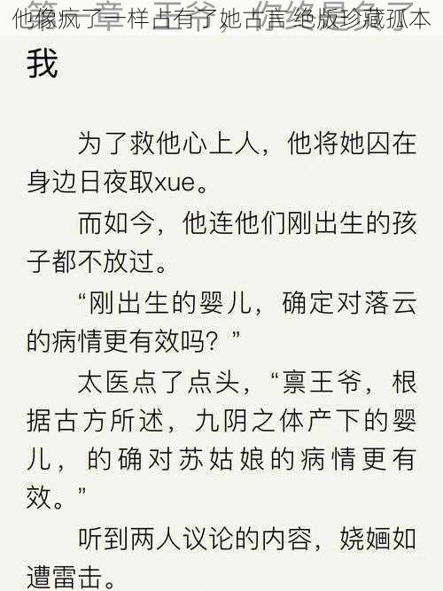 他像疯了一样占有了她古言 绝版珍藏孤本