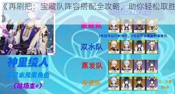 《再刷把：宝藏队阵容搭配全攻略，助你轻松取胜》