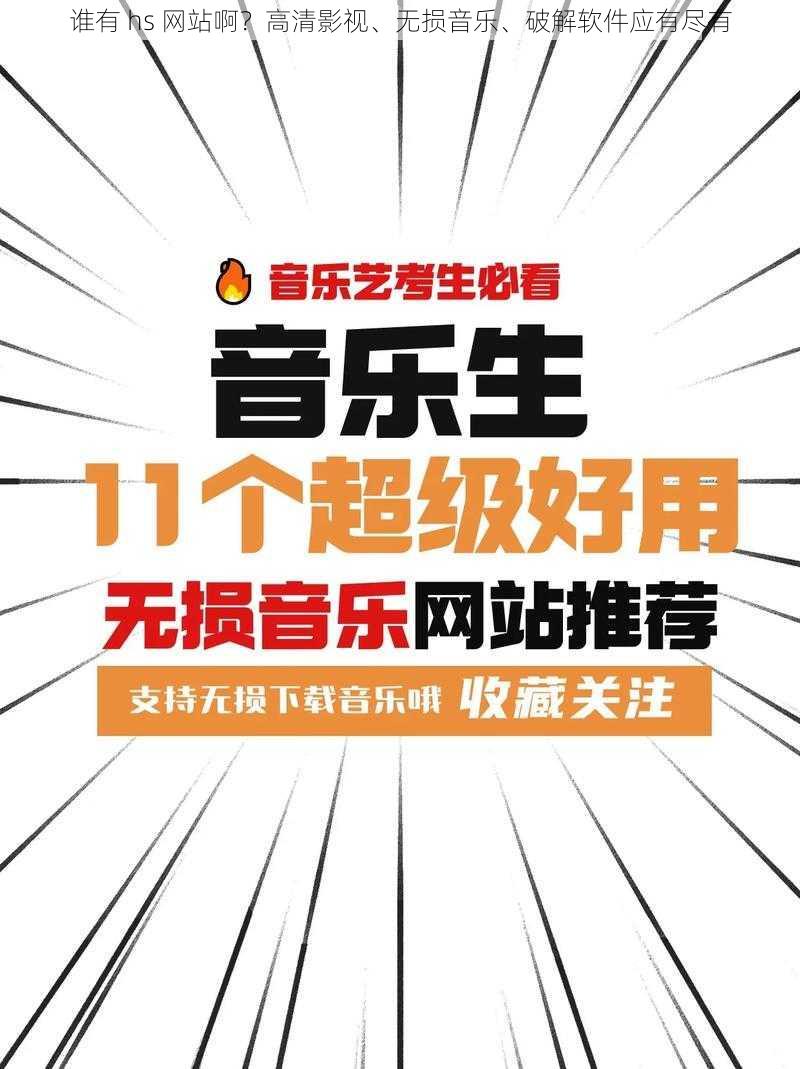 谁有 hs 网站啊？高清影视、无损音乐、破解软件应有尽有