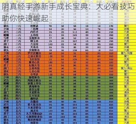 阴真经手游新手成长宝典：大必看技巧助你快速崛起